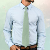 Subtle Paisley Sage Green White Spring Colors Krawatte