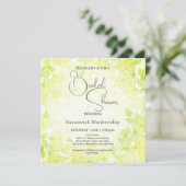 Subtle Pastel Floral Background Bridal Shower  Einladung (Stehend Vorderseite)