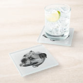 Subtle Pet Detail Glasuntersetzer (Schrägansicht)