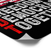 Subtle Political Freedom Democracy Together Americ Poster (Ecke)