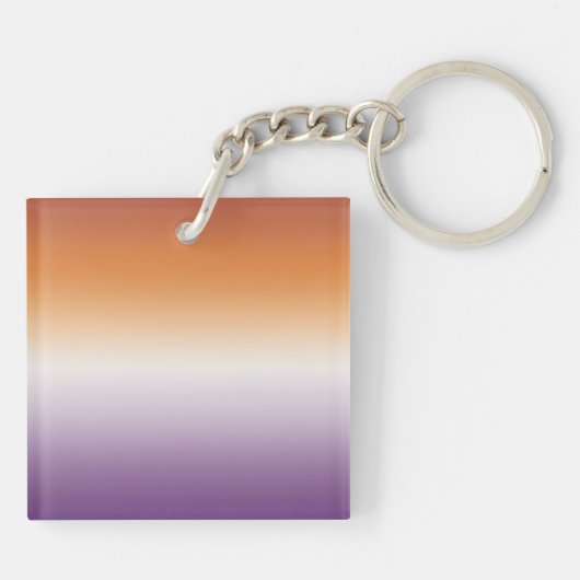Subtle Pride Lesbian Flag Custom Schlüsselanhänger (Rückseite)