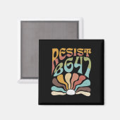 Subtle Resist 8647 Trump Resist Trump Protest Boho Magnet (Vorderseite/Rückseite)