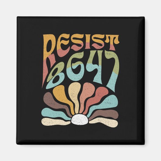 Subtle Resist 8647 Trump Resist Trump Protest Boho Magnet (Vorne)