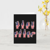 Subtle Resist Trump asl Gebärdensprache 4. Juli Karte (Gelbe Blume)