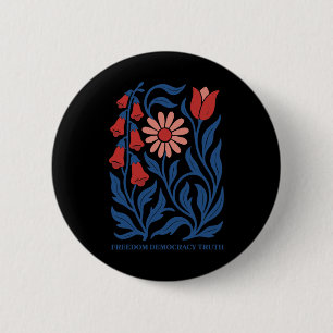 Subtle Resist Trump Foxglove Daisy Tulip Blume 4t Button