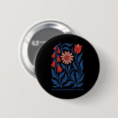 Subtle Resist Trump Foxglove Daisy Tulip Blume 4t Button (Vorne & Hinten)