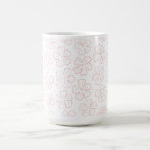 Subtle romantic outline floral design. wrapping pa kaffeetasse (Mittel)