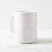 Subtle romantic outline floral design. wrapping pa kaffeetasse (Vorderseite Links)