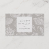 Subtle Seashell | Beach Theme | Classic Gray Visitenkarte (Vorderseite)