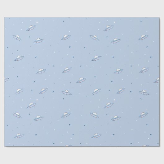 Subtle Spaceship Wrapping Paper Geschenkpapier (Flach)