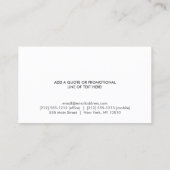 SUBTLE SPOTLIGHT Nr. 4 Designer Visitenkarte (Rückseite)