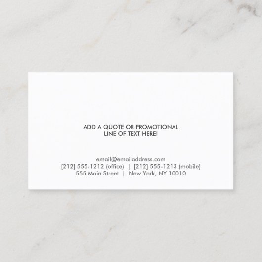 SUBTLE SPOTLIGHT Nr. 4 Designer Visitenkarte (Rückseite)