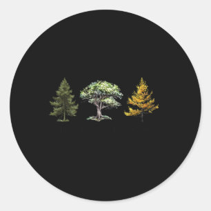 Subtle Tree Anti Trump Shirt Fir Dogwood Tamarack Runder Aufkleber