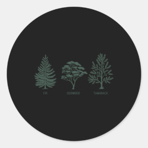 Subtle Tree Anti Trump Shirt Tree Fir Dogwood Tama Runder Aufkleber