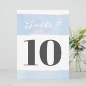 SUBTLE WATERCOLOR Bat Mitzvah Tischkarte Einladung (Stehend Vorderseite)