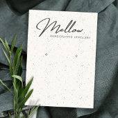 SUBTLE WHITE CERAMIC TEXTUR EARRING DISPLAY LOGO VISITENKARTE