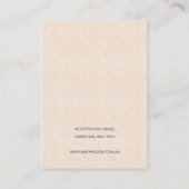 SUBTLE WHITE CERAMIC TEXTUR EARRING DISPLAY LOGO VISITENKARTE (Rückseite)