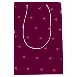 Subtle Wine Red Valentine Mittlere Geschenktüte