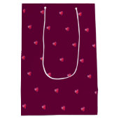 Subtle Wine Red Valentine Mittlere Geschenktüte (Rückseite)
