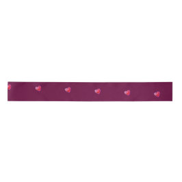 Subtle Wine Red Valentine Satinband