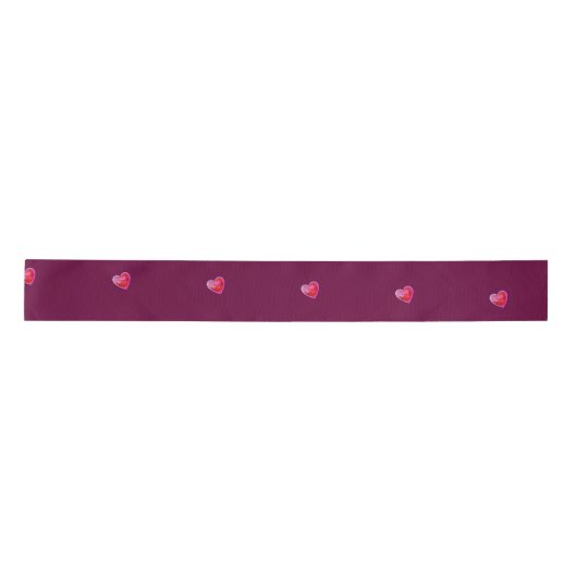 Subtle Wine Red Valentine Satinband (Vorderseite)