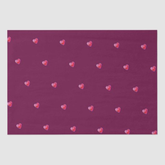 Subtle Wine Red Valentine Seidenpapier (Vorderseite)