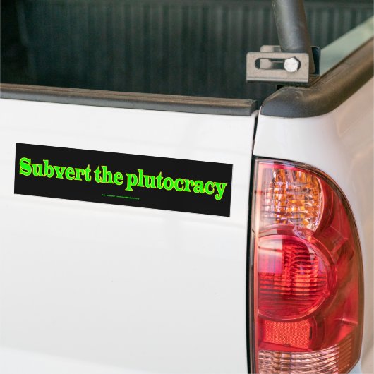 SubvertPlutocracy Autoaufkleber (Auf Lkw)