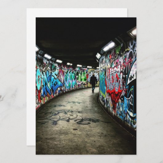 Subway Graffiti art flache Karte (Vorne/Hinten)