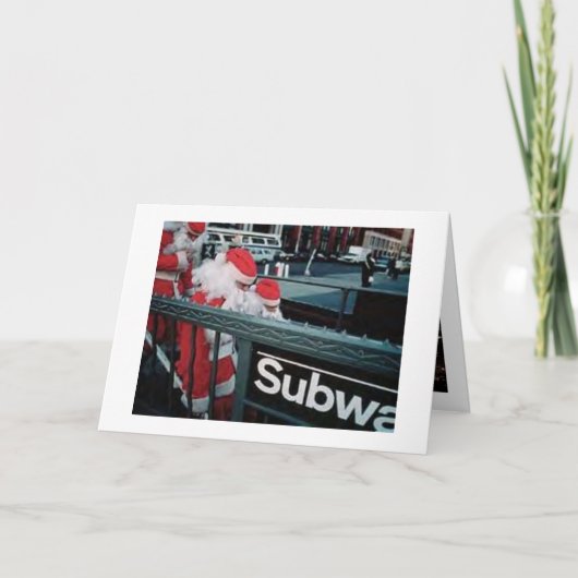 Subway Santa Feiertagskarte (Vorderseite)