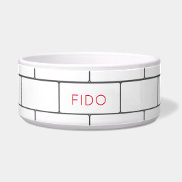 Subway Tile Modern PET NAME Architecture Designer Napf