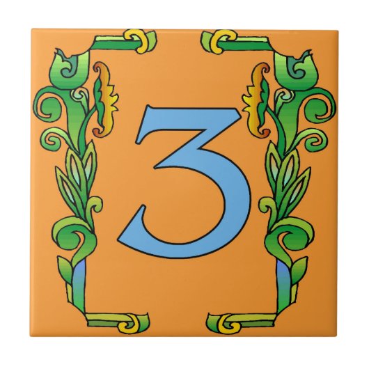 Subway Tiles Green Scroll Frame 3 Fliese (Vorderseite)