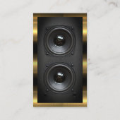 Subwoofer-Lautsprecher | Gold Metallic Trim Visitenkarte (Rückseite)