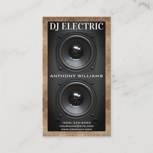 Subwoofer-Lautsprecher | Leder Visitenkarte (Vorderseite)