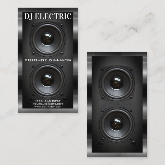 Subwoofer-Lautsprecher | Metallische Trimmwagen Visitenkarte (Vorne/Hinten)