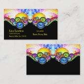 Subwoofers, die Musik in den Regenbogen-Farben Visitenkarte (Vorne/Hinten)