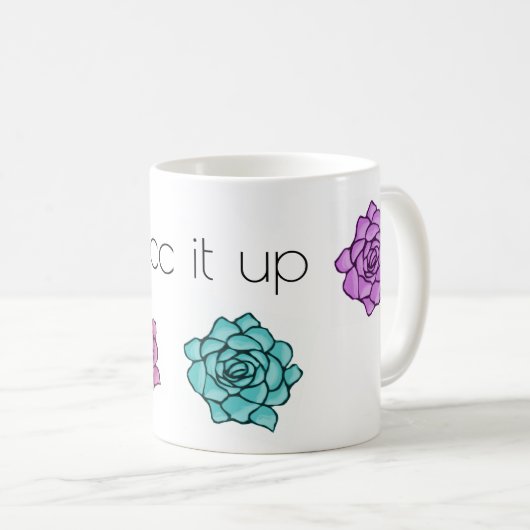 Succ es herauf Succulents Kaffeetasse (VorderseiteRechts)