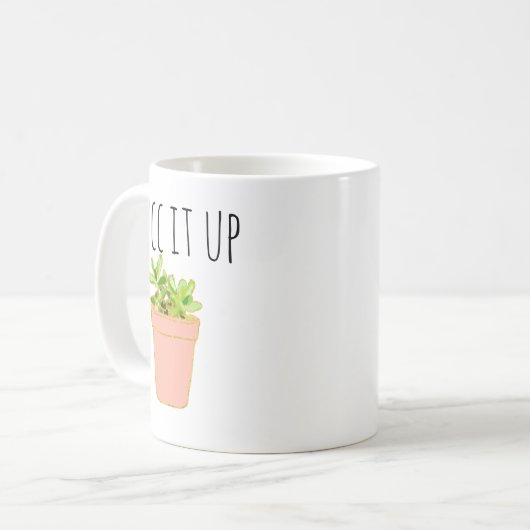Succ it Up Succulents Cactus Southwest Spaß Kaffeetasse (Vorderseite Links)