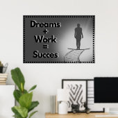 "Succes" Positives Wall-Art-Poster Poster (Heimbüro)