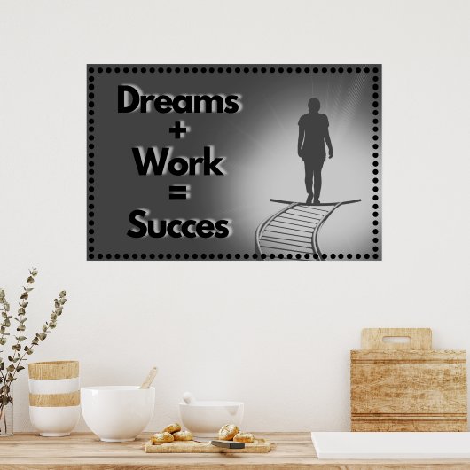 "Succes" Positives Wall-Art-Poster Poster (Küche)