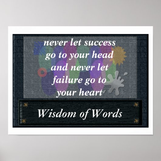 Success and failure - poster (Vorne)