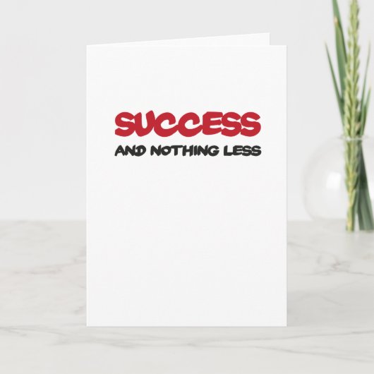 Success and nothing less karte (Vorderseite)