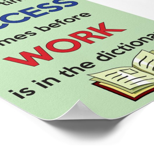 Success before Work Poster (Ecke)