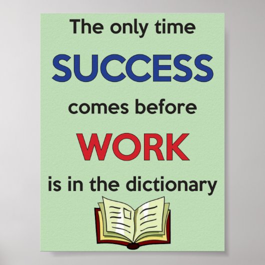Success before Work Poster (Vorne)