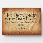 Success Comes Before Work Magnetic Postcard Fotoplatte (Vorderseite)