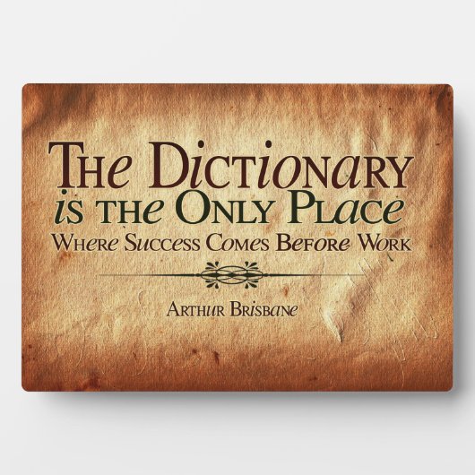 Success Comes Before Work Magnetic Postcard Fotoplatte (Vorderseite)