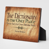 Success Comes Before Work Magnetic Postcard Fotoplatte (Seite)