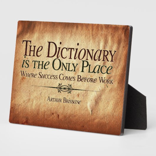 Success Comes Before Work Magnetic Postcard Fotoplatte (Seite)