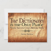 Success Comes Before Work Magnetic Postcard Magneteinladung (Vorderseite)