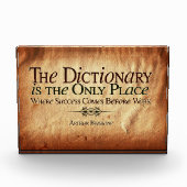 Success Comes Before Work Photo Block (Vorderseite)