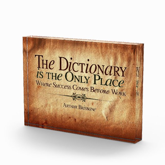 Success Comes Before Work Photo Block (Rechts)